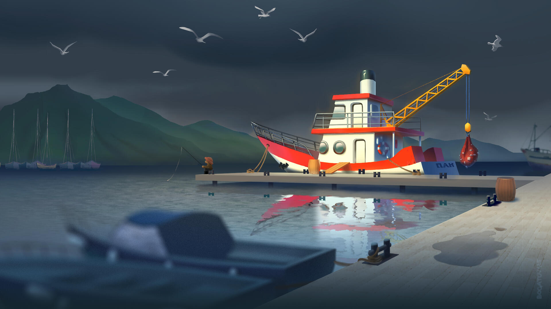 The Living of Fisherman Piggy Landscape